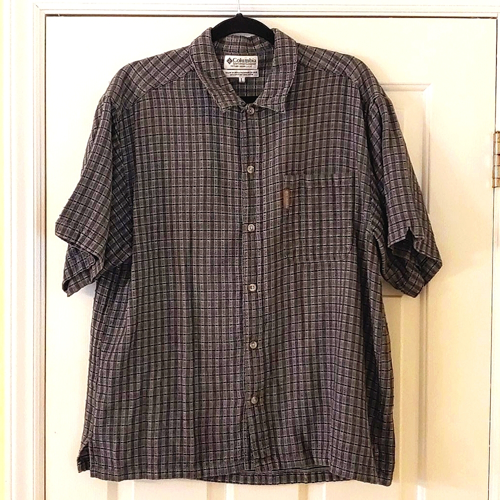 Men's Columbia Size L Cotton Button Down Shirt -35 - Picture 1 of 5